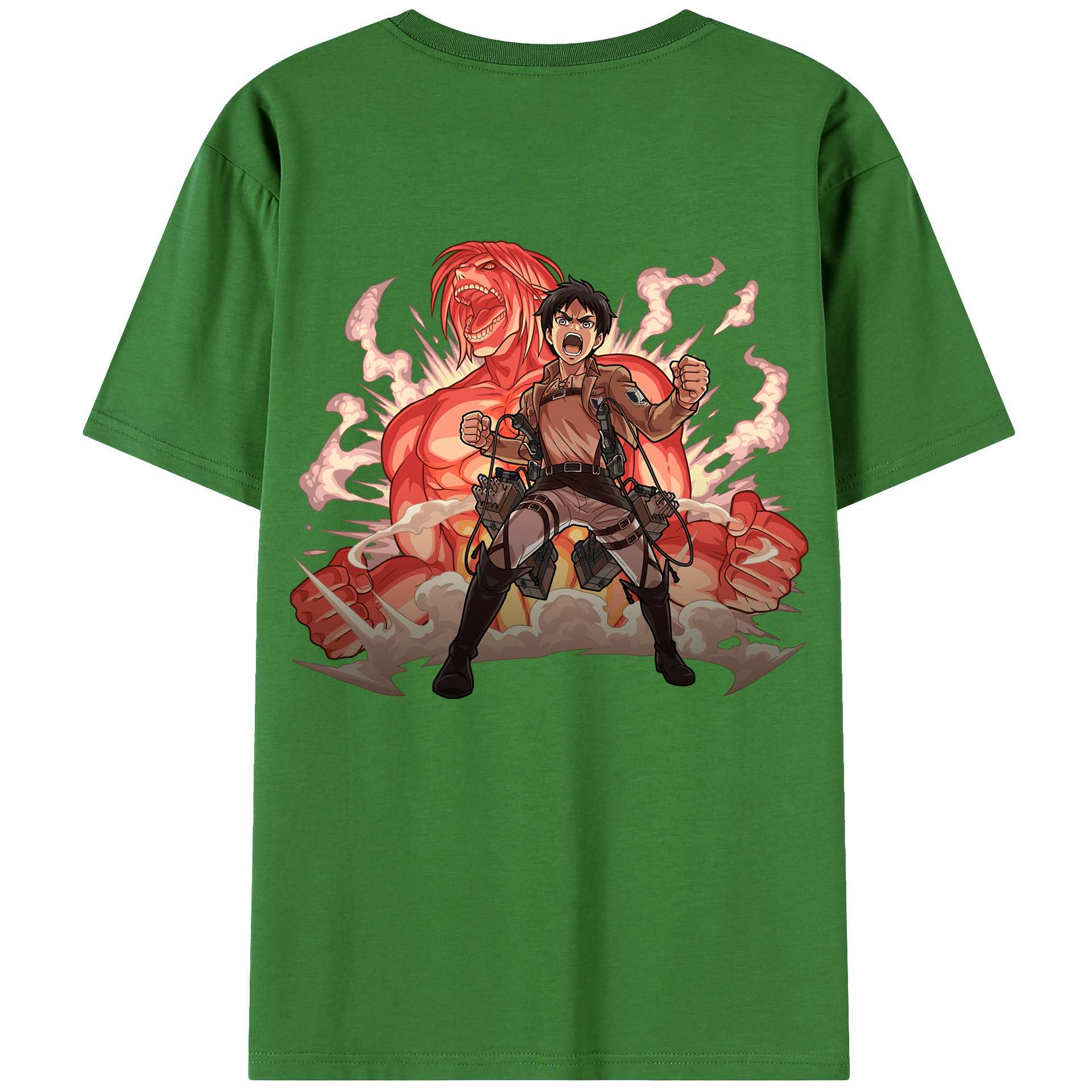 （画像用） 進撃の巨人 エレン･イェーガー Attack on Titan Eren Jäger レディース半袖Tシャツ(バックプリント)